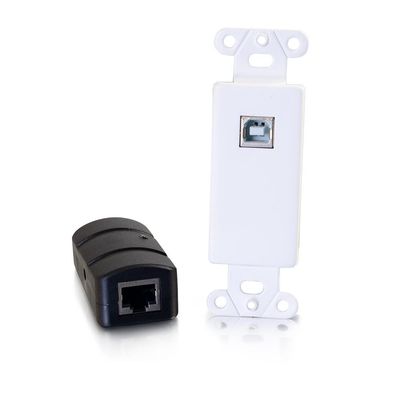 C2G 1-Port USB 2.0 Over Cat6 Wall Plate to Box Extender - up to 150ft
