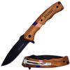 GIFTS INFINITY Customized Pocket Folding Knife with Metal Blade Engraving - Groomsmen Wedding Party Personalized Monogrammed Engraved for Free (GI-55RW) view 1