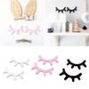 2pcs Sleepy Eyes Wall Decor Nordic Style Cute Wooden 3D Eyelash Wall Stickers Vinyl Decal Kids Nursery Baby Room Bedroom Wall Art, Gift for Baby Shower Christmas, Holiday Room Decoration (White) view 2