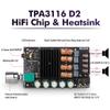 200W Bluetooth 5.0 Power Amplifier 2 Channel Hi-Fi Stereo Audio Amp Home Desktop Car Speaker DC8-24V view 2