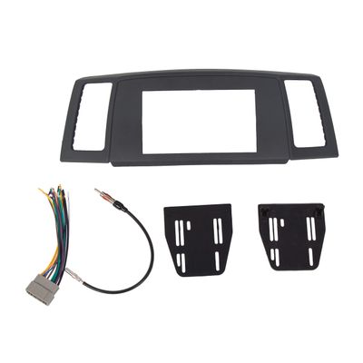 7BLACKSMITHS Double Din Radio Dash Compatible with 2005-2007 Jeep Grand Cherokee Dash Install Radio Kit Navigation Radio Bezel with Wiring Harness Antenna Adapter