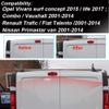 "12mm Rear View Camera+4.3" Car Rear View Mirror" brake Light Car Roof Rear View Camera Replacement Opel Vivaro Surf Concept/Life/Combo/Vauxhall/Renault Trafic/Fiat Talento/Primastar Van view 2