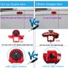 "12mm Rear View Camera+4.3" Car Rear View Mirror" brake Light Car Roof Rear View Camera Replacement Opel Vivaro Surf Concept/Life/Combo/Vauxhall/Renault Trafic/Fiat Talento/Primastar Van view 3