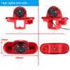 "12mm Rear View Camera+4.3" Car Rear View Mirror" brake Light Car Roof Rear View Camera Replacement Opel Vivaro Surf Concept/Life/Combo/Vauxhall/Renault Trafic/Fiat Talento/Primastar Van view 4