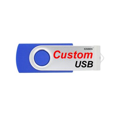 KINMIN Custom USB Flash Drives - Pack of 50 Customizable USB Stick 8GB with Logo Print, Personalized USB Memory, Promotional Favors for Branding