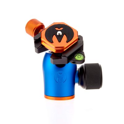 3 Legged Thing AirHed Pro Tripod Head with 360 Degree Panning Base, Arca-Swiss Compatible Ball Head Suitable for Heavier Cameras - Tripod and Monopod Compatible - Blue (AHPROBLUE)