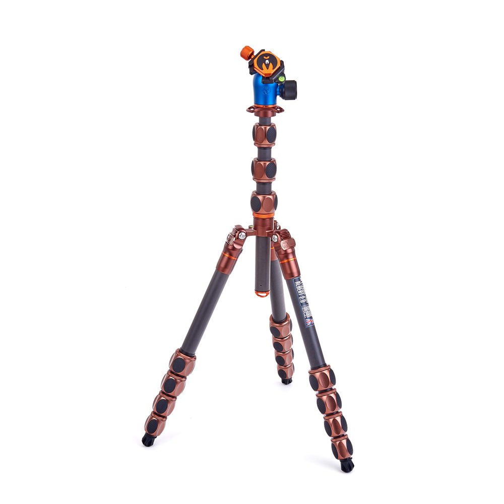 3 Legged Thing Albert Kit 2.0 Carbon Fiber Compact Travel Tripod System with AirHed Pro Ballhead - Earth Bronze (ALBERTKIT2)