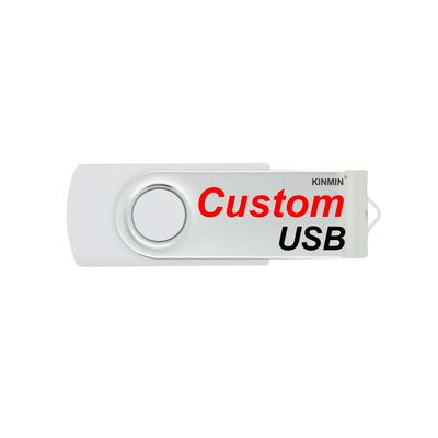 KINMIN Custom USB Flash Drives - Pack of 50 Customizable USB Stick 16GB with Logo Print, Personalized USB Memory, Promotional Favors for Branding