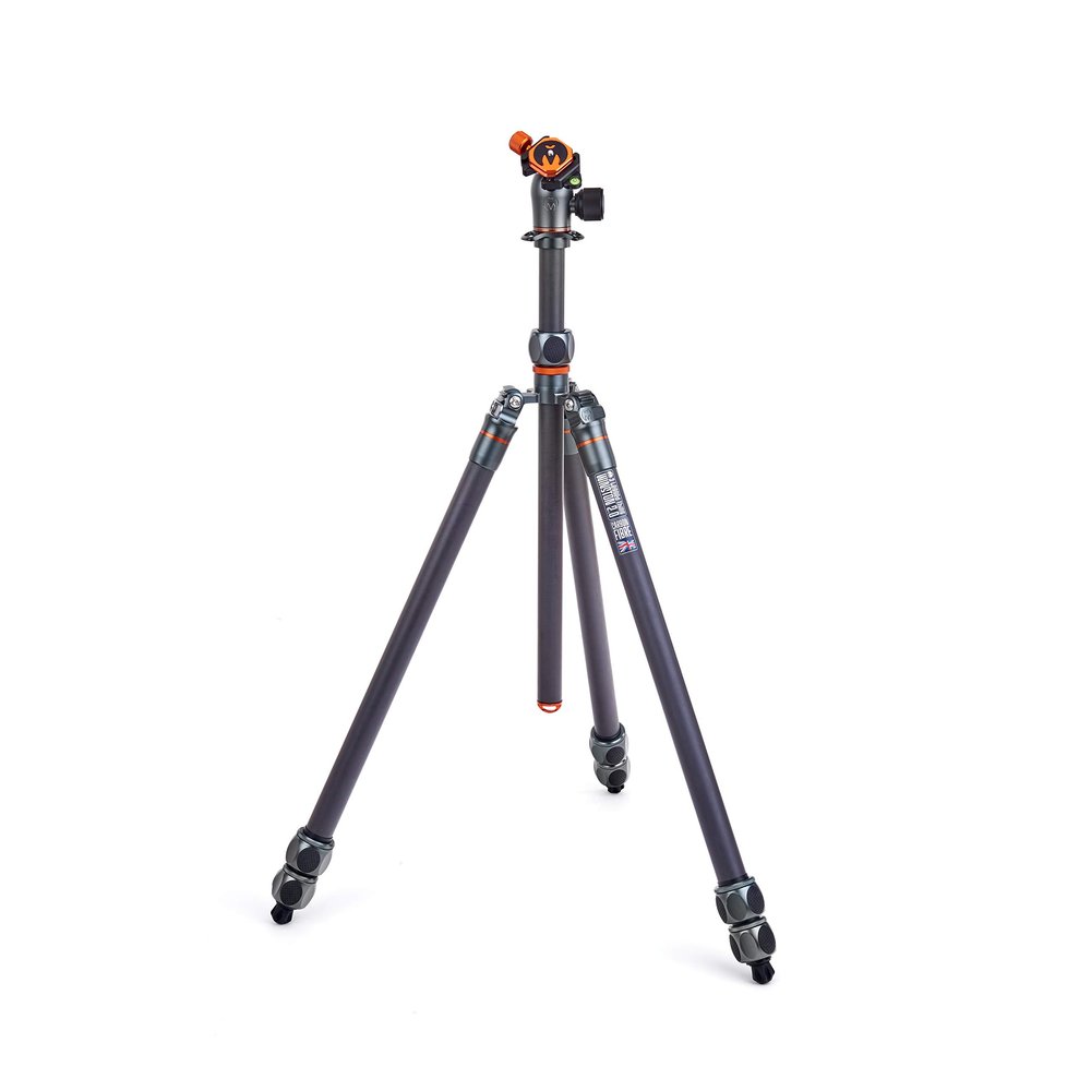 3 Legged Thing Pro Range 2.0 Winston 2.0 Kit Carbon Fibre Tripod System - Adjustable Camera Tripod with 3 Counterfold Detachable Legs for Monopod Conversion - Metallic Slate Grey (WINSTONKITGREY2)