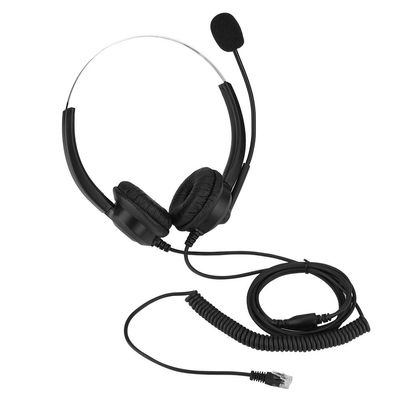 Over-Ear Headphones with Noise Cancelling Mic, 3.5mm Stereo Wired Telephone Headset with Microphone,360 Rotary Earmuffs for Skype,Call Center,Office,Video Conference,Laptop,PC(Crystal plug)