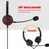 Over-Ear Headphones with Noise Cancelling Mic, 3.5mm Stereo Wired Telephone Headset with Microphone,360 Rotary Earmuffs for Skype,Call Center,Office,Video Conference,Laptop,PC(Crystal plug) view 4