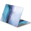 Mertak Vinyl Skin Compatible with MacBook Air 13 M2 M1 2023 2022 Pro 16 inch 15 14 2021 2020 2019 Wrap Trackpad Blue White Abstract Keyboard Watercolor Sticker Aqua Painting Top Laptop Art view 1