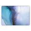 Mertak Vinyl Skin Compatible with MacBook Air 13 M2 M1 2023 2022 Pro 16 inch 15 14 2021 2020 2019 Wrap Trackpad Blue White Abstract Keyboard Watercolor Sticker Aqua Painting Top Laptop Art view 3