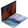 Mertak Vinyl Skin Compatible with MacBook Air 13 M2 M1 2023 2022 Pro 16 inch 15 14 2021 2020 2019 Wrap Trackpad Blue White Abstract Keyboard Watercolor Sticker Aqua Painting Top Laptop Art view 4