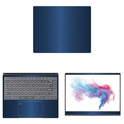 Decalrus - Protective Decal for MSI Prestige 14 A10SC (14" Screen) Laptop Blue Texture Brushed Aluminum Skin case Cover wrap BAmsiPrestige14_a10scBlue