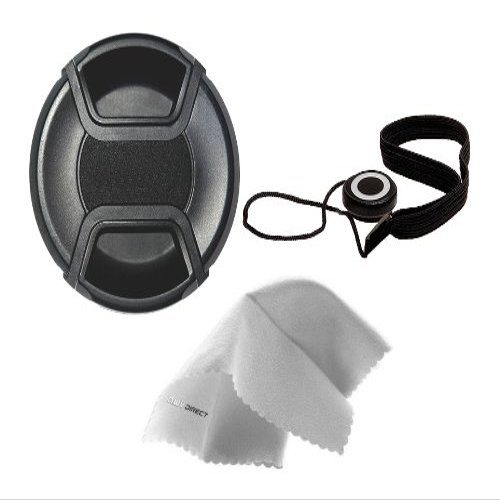 Lens Cap Center Pinch for Fujifilm X-T1 (55mm) + Lens Cap + Microfiber Cloth