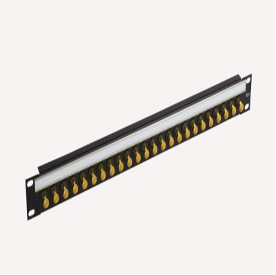 BitTree - BH-B124A1B12-12GHz 4K/8K Single-Link BNC Coaxial Bulkhead Patch Panel with Designation Strip - 1x24 1RU