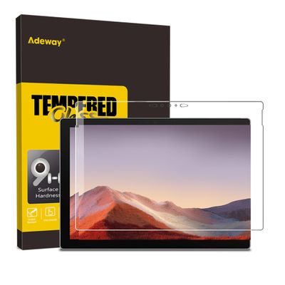 Adeway Microsoft Surface Pro 7 / Pro 7 Plus Screen Protector, Precise cutouts/Tempered Glass/Ultra Sensitive/Lifetime Replacement, Only Compatible for Surface Pro 7 (12.3 Inch)