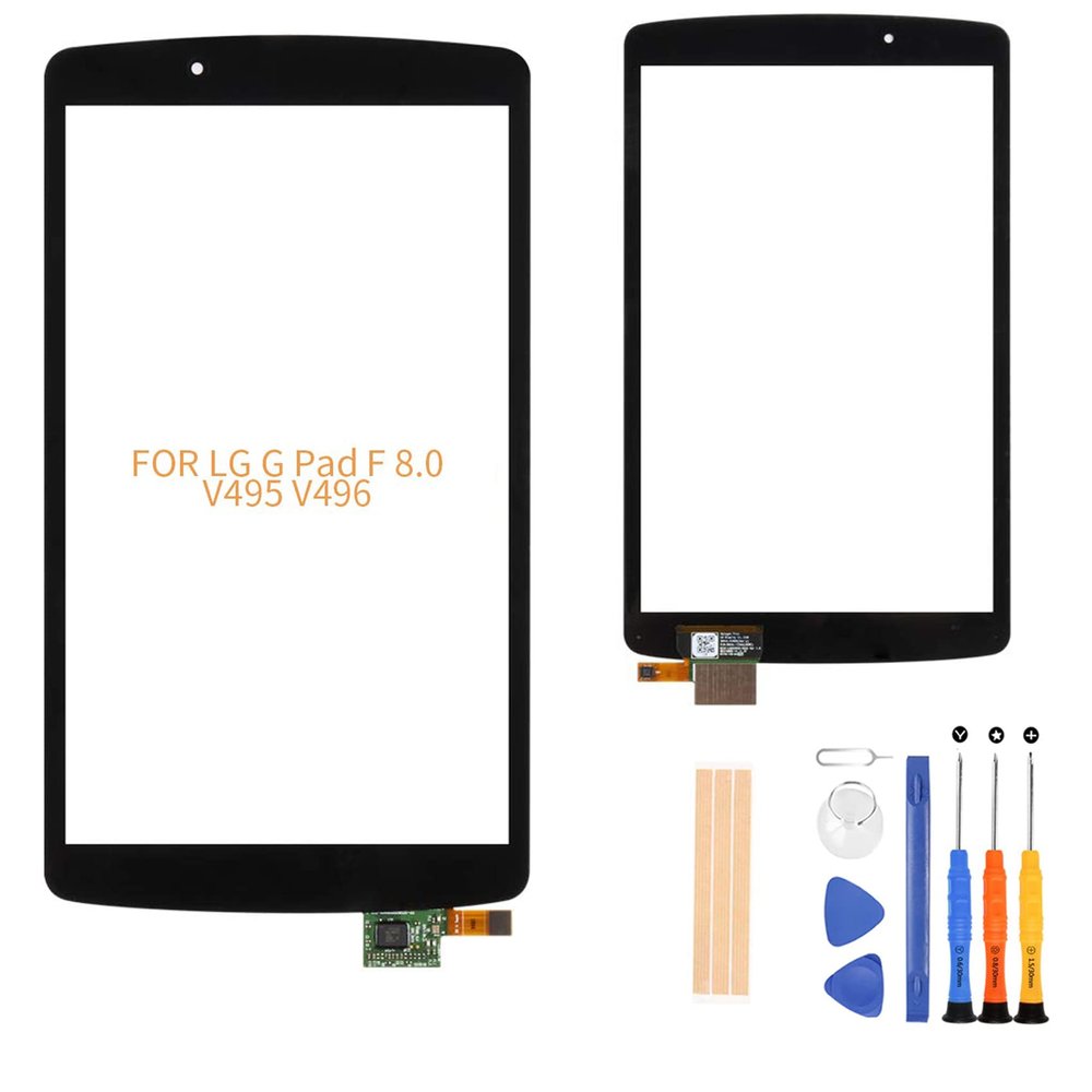 Compatible with LG G Pad F 8.0 V495 V496 Touch Screen Replacement,for LG G Pad F 8.0 V495 V496 Touch Screen Panel Repair Parts Kit,with Tempered Glass+Tools(Black)