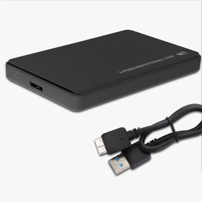 ASHATA 2.5 Inch Enclosure, Portable Hard Drive Case with USB 3.0 for Laptop Drive SSD, Support 2.5 Inch for SATA/ for SATA 2/ for SATA 3 and SSD Solid State Drive (Black)