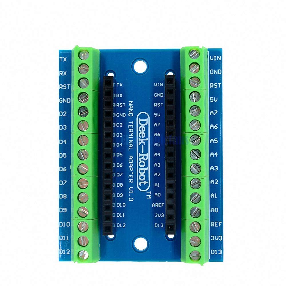 10PCS New Terminal Adapter Board for Arduino Nano V3.0 AVR ATMEGA328P-AU Module