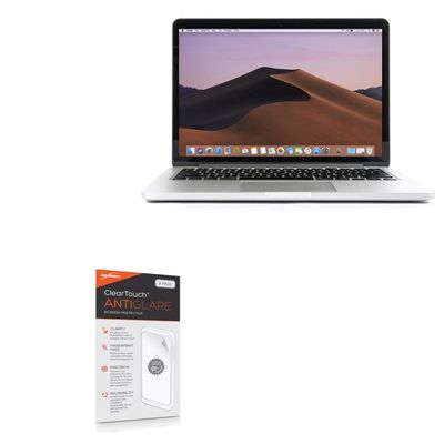 BoxWave Screen Protector Compatible with Apple MacBook Pro 13" Retina (2015) - ClearTouch Anti-Glare (2-Pack), Anti-Fingerprint Matte Film Skin