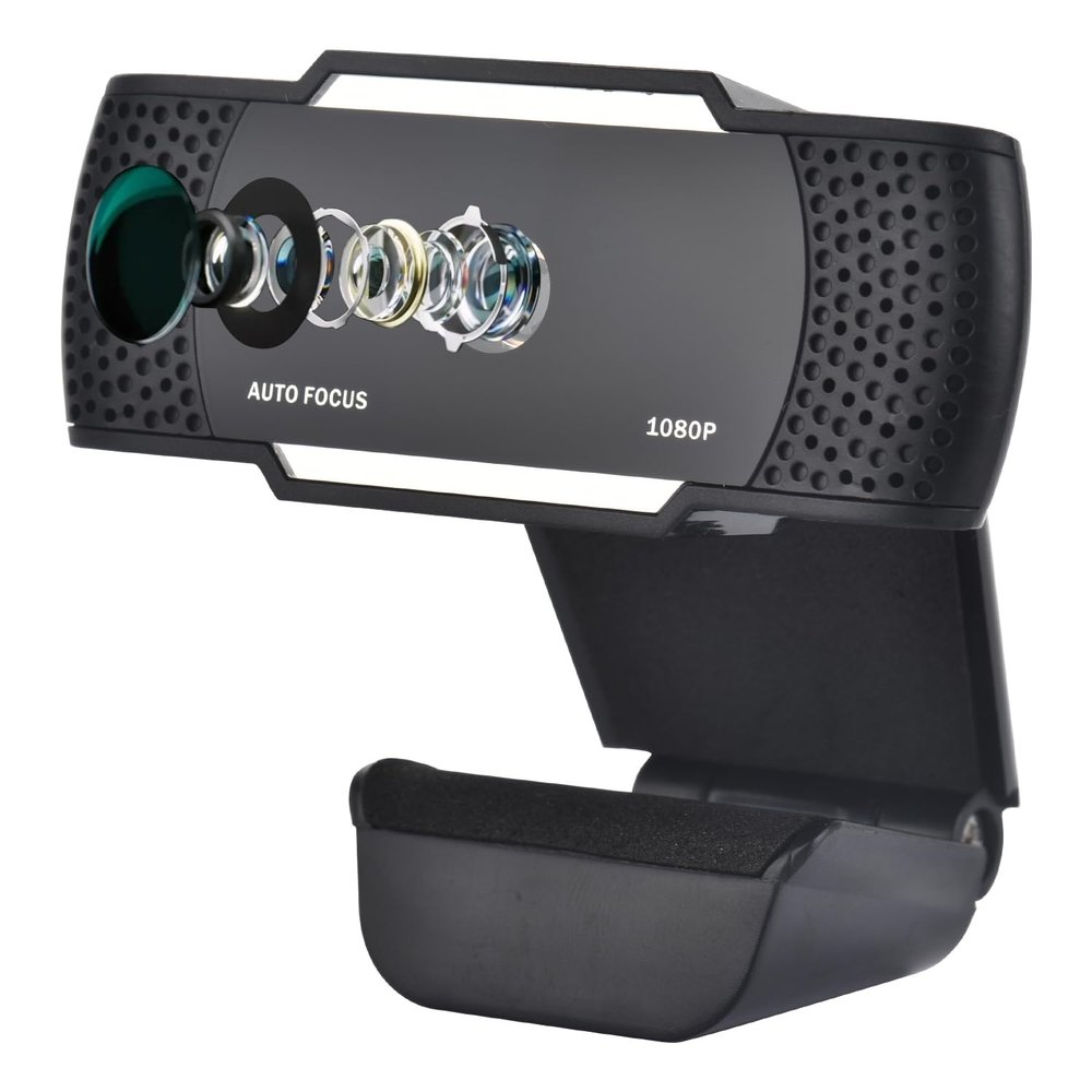 Auto Focus Full HD Webcam 1080P Auto-Light Balance- Pro Web Camera With Dual Digital Microphone USB Computer Webcam For PC Laptop Desktop MAC Video Calling Made For Meetings And Works For Streaming
