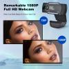 Auto Focus Full HD Webcam 1080P Auto-Light Balance- Pro Web Camera With Dual Digital Microphone USB Computer Webcam For PC Laptop Desktop MAC Video Calling Made For Meetings And Works For Streaming view 2