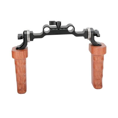 CAMVATE M6 Rosette Handle Grip Pair (Wood) for DLSR Camera Shoulder Rig - 2422