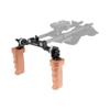 CAMVATE M6 Rosette Handle Grip Pair (Wood) for DLSR Camera Shoulder Rig - 2422 view 2