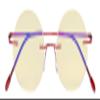 CessBlu Computer Reading Glasses Cut Blue Light Anti Glare Blocking UV Rays Eyeglasses for Men Women Rimless Round (Red)+1.0 view 1