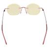 CessBlu Computer Reading Glasses Cut Blue Light Anti Glare Blocking UV Rays Eyeglasses for Men Women Rimless Round (Red)+1.0 view 3
