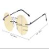 CessBlu Computer Reading Glasses Cut Blue Light Anti Glare Blocking UV Rays Eyeglasses for Men Women Rimless Round (Red)+1.0 view 4