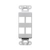 Best 50pcs Decorator Style Keystone Jack 4 Port Modular Wall Insert Cover Plate White view 1
