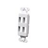 Best 50pcs Decorator Style Keystone Jack 4 Port Modular Wall Insert Cover Plate White view 3