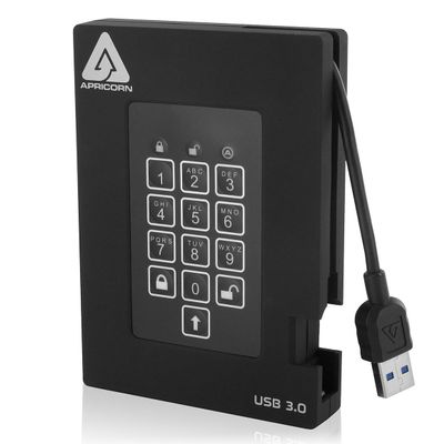 Apricorn Aegis Padlock Fortress USB3.0 Solid State Drive A25-3PL256-S512F (R2) Portable SSD 512GB HD2129