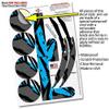 WraptorSkinz Vinyl Decal Wrap Works with Beats Solo Pro Headphones Baja 0040 Blue Medium - Skin Only Beats NOT Included view 4