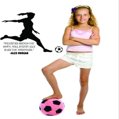 Alex Morgan Wall Decals for Kids Bedrooms Motivation Girls Soccer Stickers for Bedroom Sports Designs Vinyl Art Decor for Childrens Walls Cute Girl Alex Morgan Quote Quotes Decoration Size 8x10 inch