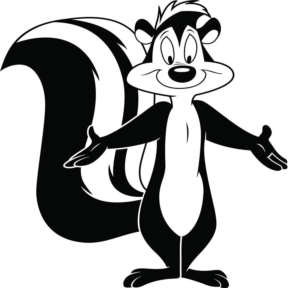 Cartoon Shows TV Show Character Skunk Skunks Raccoon Animal Animals Babies Guys Boys Girls Womens Kids Children Wall Decals Vinyl Stickers Art Rooms Room Walls Wall Size 30x27 inch