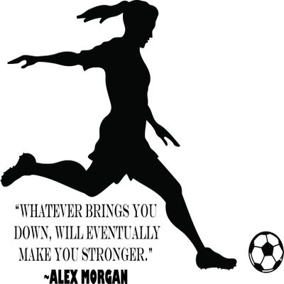 Alex Morgan Wall Decals for Kids Bedrooms Motivation Girls Soccer Stickers for Bedroom Sports Designs Vinyl Art Decor for Childrens Walls Cute Girl Alex Morgan Quote Quotes Decoration Size 35x40 inch