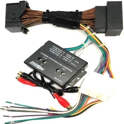 4 Channel Full System Add an Amp Amplifier Adapter Interface to Factory OEM Car Stereo Radio System for Select Chrysler Dodge Ram Vehicles - No Factory Premium Amp/Bose- Vehicles Listed Below