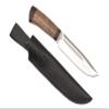 VORAGA Heavy Duty Camping Hunting Knife Zlatoust Stainless Blade Walnut Handle Hollow Grind view 2