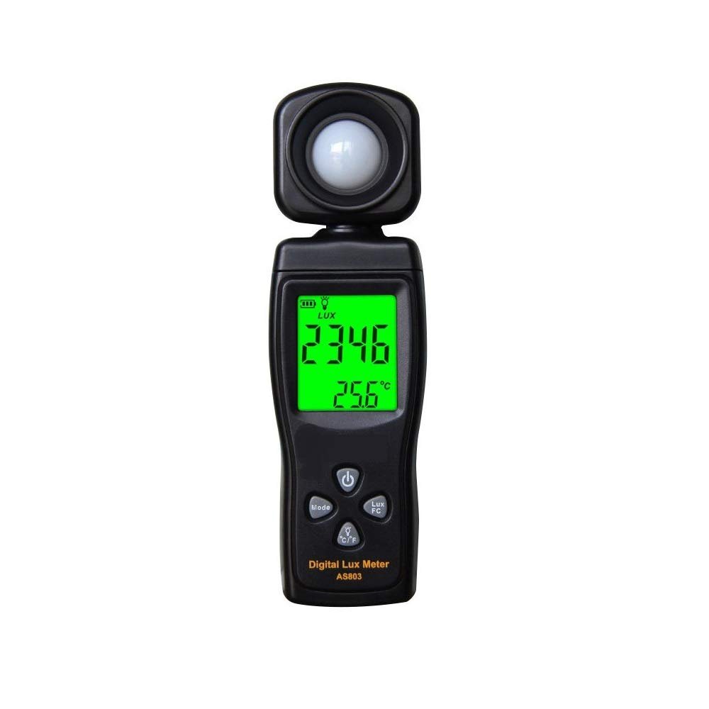 Cheffort Digital Lux Meter, Illuminometer, Photometer, 0200,000 Lux Measure Range, Lux/FC Unit Selection for Homes, Agriculture, Warehouses, Farms, Stage, Stadiums