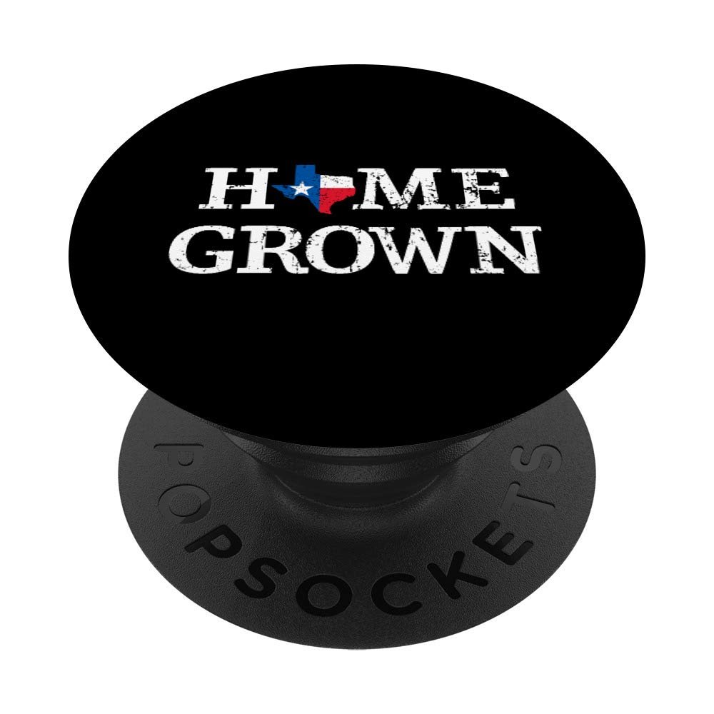 Vintage Texas State Flag Art Apparel Distressed Home Grown PopSockets Grip and Stand for Phones and Tablets