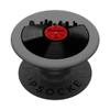 Houston TX Vinyl Record Retro Hipster Music Houston Skyline PopSockets PopGrip: Swappable Grip for Phones & Tablets view 1