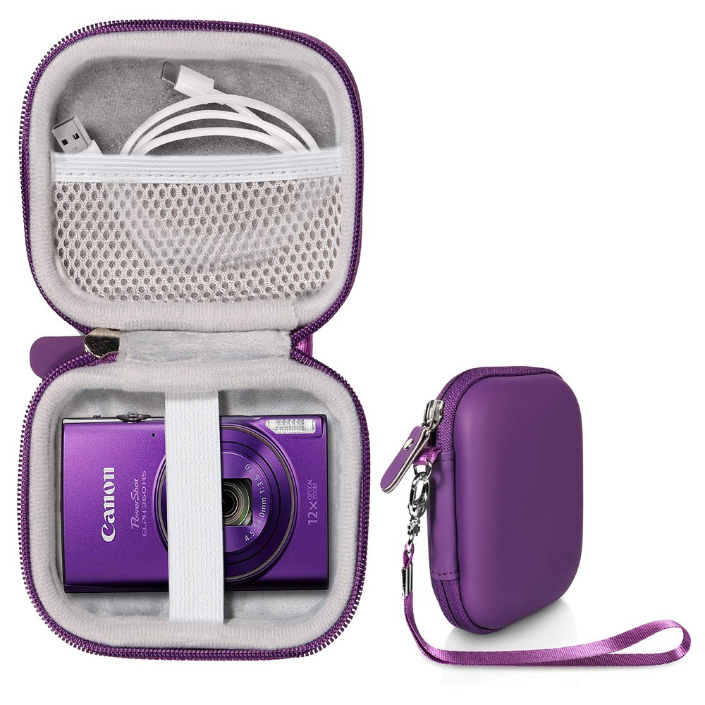WGear Digital Camera Case for CAMKORY, Fulealfly, Lecran, Sony W800/S, DSCW830; Canon PowerShot ELPH360 HS/ 360/350 HS/350/310/190/180; Kodak PIXPRO Friendly Zoom FZ43, FZ53-BL; Nikon COOLPIX L32