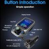 Bluetooth FM Transmitter Color Screen Car Audio Mp3 Player Wireless FM Modulator Handsfree Bluetooth Car Kit with QC 3.0 Dual USB Car Charger Support TF & U Disk view 4