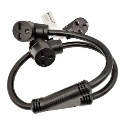 Parkworld 61520 Welder 30A Splitter, Industrial Male Plug NEMA 6-30P to (2) 6-30R Female Connectors, NEMA 6-30 Splitter Cord Adapter 2 feet