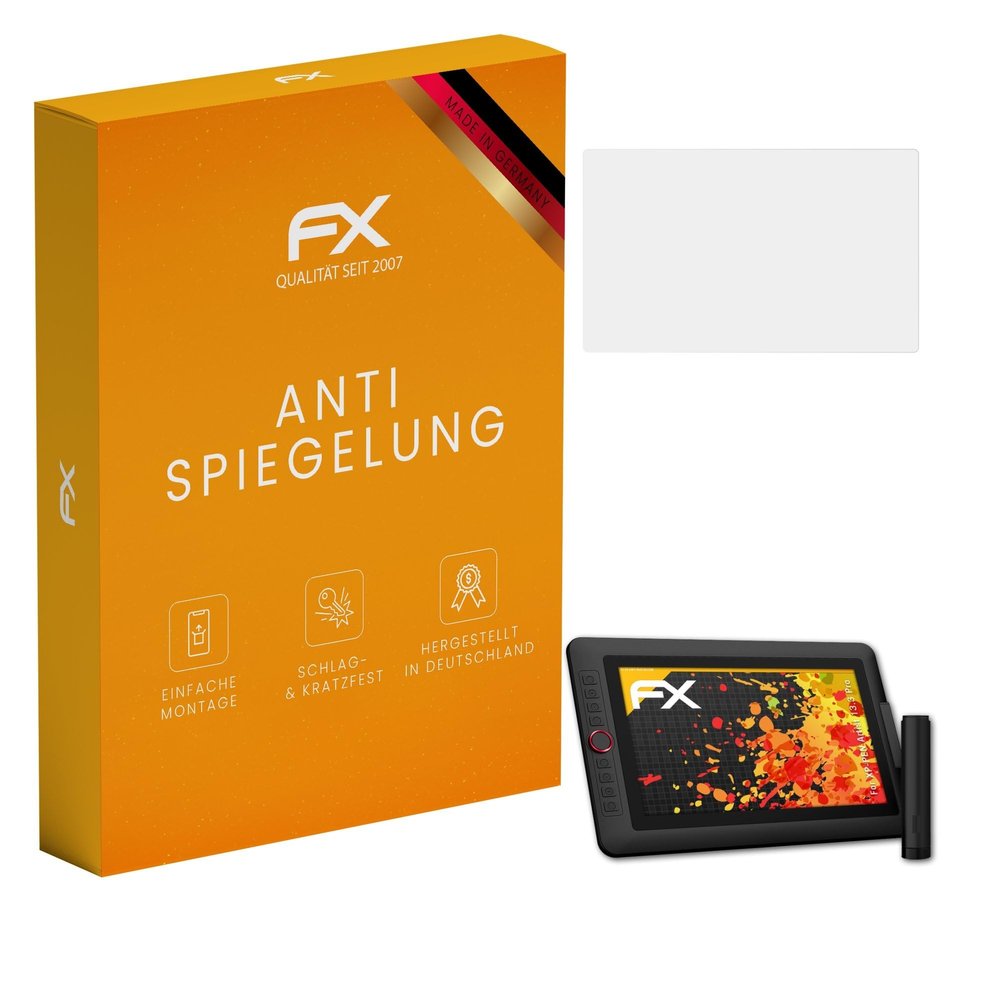 atFoliX Screen Protector compatible with XP-PEN Artist 13.3 Pro Screen Protection Film, anti-reflective and shock-absorbing FX Protector Film (2X)