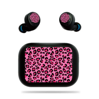 MightySkins Skin for Amazon Echo Buds - Pink Leopard | Protective, Durable, and Unique Vinyl Decal Wrap Cover | Easy to Apply, Remove, and Change Styles | Made in The USA (AMECBU-Pink Leopard)